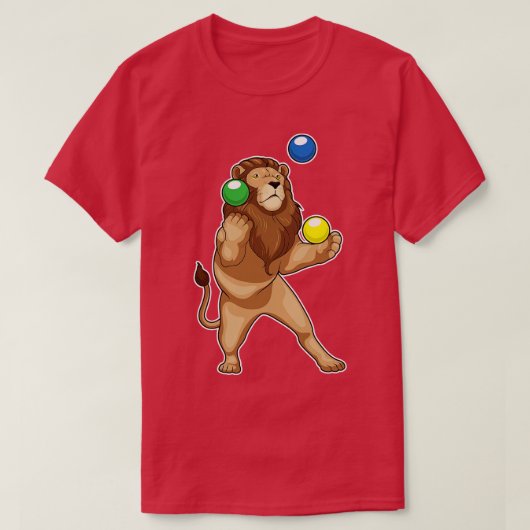 T-shirt Lion Juggler Juggle (Design devant)