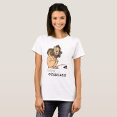 T-shirt Lion lâche : "Si j'avais seulement le courage " (Devant entier)