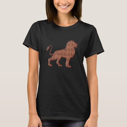 T-shirt Lion Leo Coffee Beans (Devant)