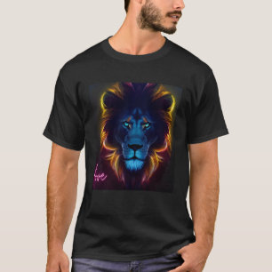 T-shirt Lion Love Mystical Nature Colorée 1