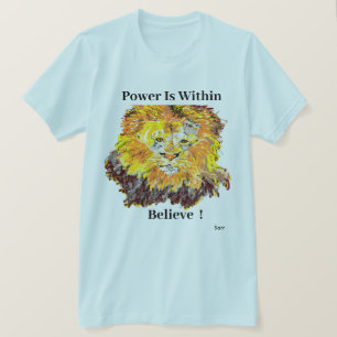 T-Shirt Lion: Macht