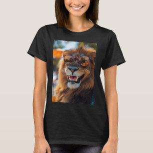 T-shirt Lion majestée en congés
