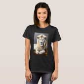 T-shirt Lion majestueux blanc éthéré (Devant entier)