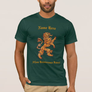 T-shirt Lion médiéval d'or
