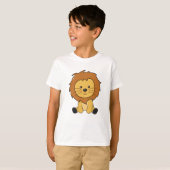 T-shirt Lion mignonne Animaux Pour Enfants Lion King (Devant entier)