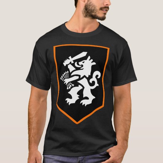 T-shirt Lion néerlandais. Orange. (Devant)