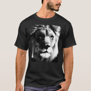 T-shirt Lion noir et blanc