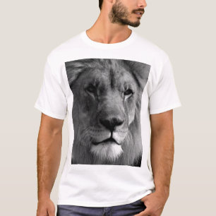 T-shirt Lion noir et blanc
