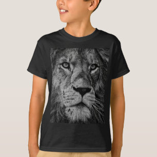 T-shirt Lion noir et blanc