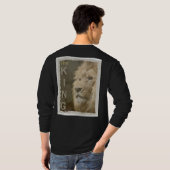 T-shirt Lion noir tendance Elégant Modèle moderne (Dos entier)