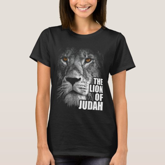 T-shirt Lion Of Judah Jesus Christian Faith Over Fear (Devant)