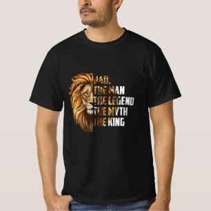 T-shirt Lion Papa L'Homme La Légende Le Mythe Le Roi
