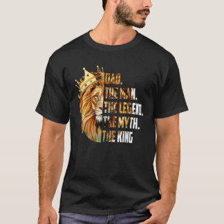 T-shirt Lion Papa L'Homme Le Mythe La Légende Grand-Père F