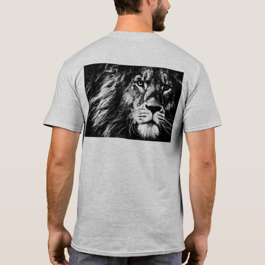 T-shirt Lion personnalisé face arrière côté impression Mod (Dos)