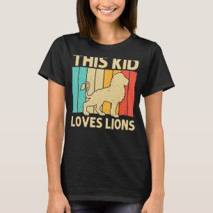 T-shirt Lion Pour Enfants Garçons Africain Safari Zoo Anim