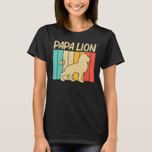 T-shirt Lion pour les hommes Papa Africain Safari Zoo Anim