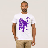 T-shirt lion pourpre (Devant entier)