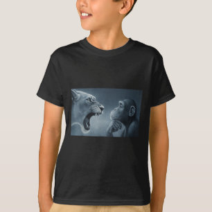 T-shirt Lion Qui Crie Au Singe, Au Singe Et Au Mème Lion M