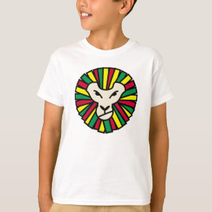 T-shirt Lion Rastafari Mane de couleur
