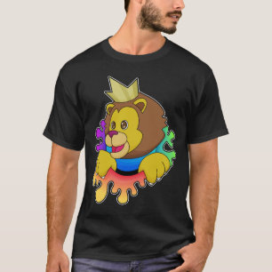 T-shirt Lion roi avec couronne
