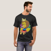 T-shirt Lion roi avec couronne (Devant entier)