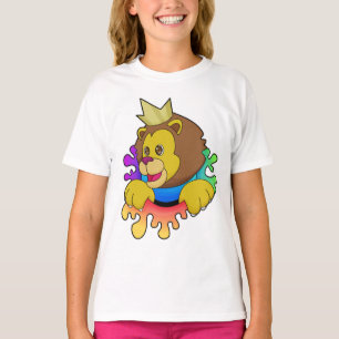 T-shirt Lion roi avec couronne