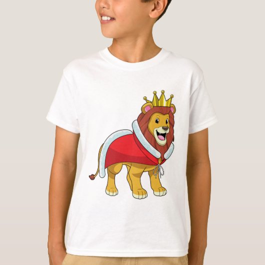 T-shirt Lion roi avec Couronne & Cap (Devant)