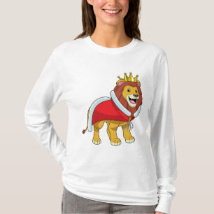 T-shirt Lion roi avec Couronne & Cap