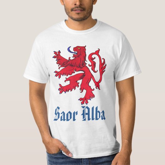 T-shirt Lion rouge alba de Saor de l'indépendance (Devant)