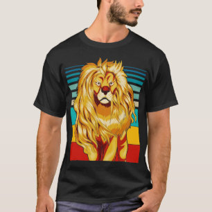 T-shirt Lion Safari animal africain rétro