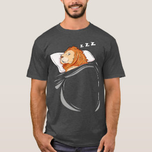 T-shirt Lion Sleeping Animal Nap Nappage Sbois