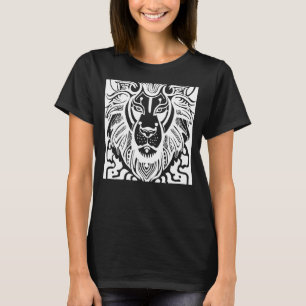 T-shirt Lion spirituel magique Géométrie sacrée Pyramide L