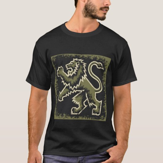 T-shirt Lion stylisé (Devant)
