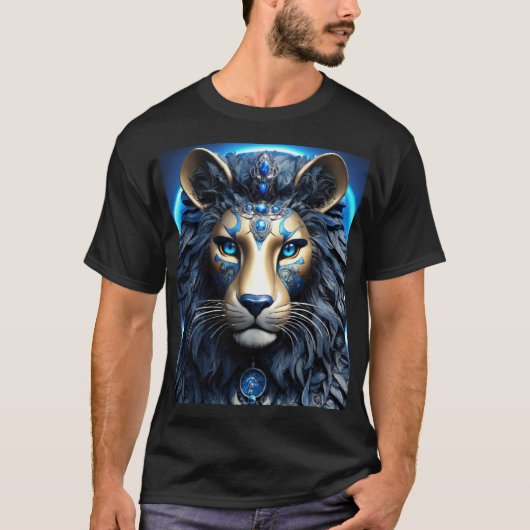 T-shirt "Lion tribal majestueux" (Devant)