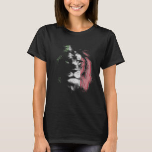 T-shirt Lion Trippy EDM raves techno Italie drapeau