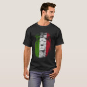 T-shirt Lion trippy italien drapeau d'Italie EDM raves tec (Devant entier)