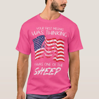 T-shirt Lion Votre Première Erreur Était De Penser Que J'É