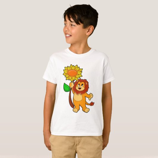 T-shirt Lion with Flower (Devant entier)