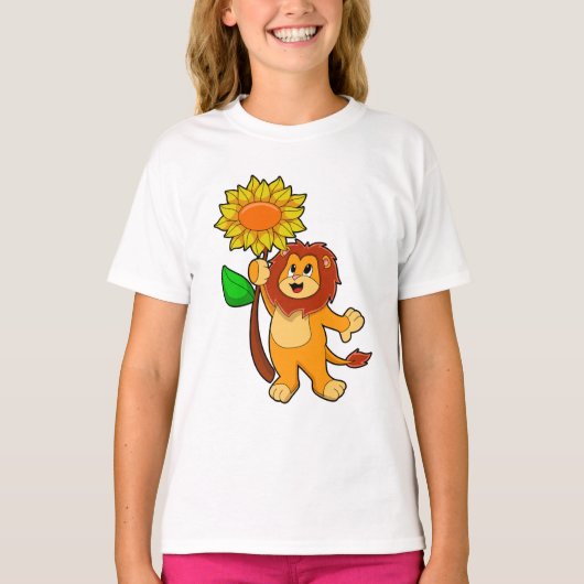 T-shirt Lion with Flower (Devant)