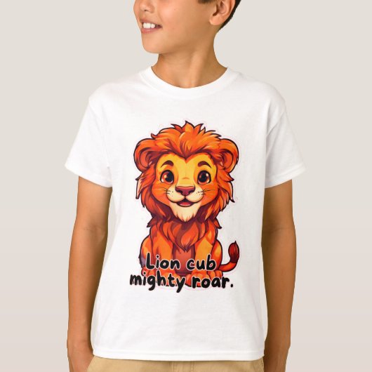 T-shirt lionceau puissant rugissement (Devant)