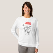 T-shirt Lioness Christmas Hat (Devant entier)
