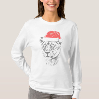 T-shirt Lioness Christmas Hat