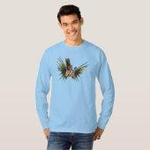 T-shirt Lionfish - Conception abstraite - Découpe d'une ph (Devant entier)