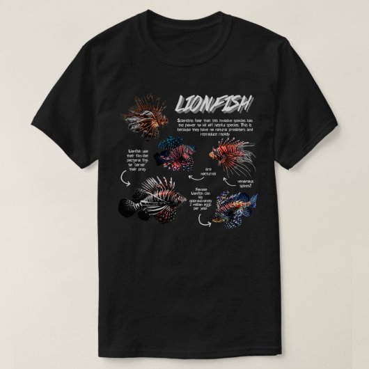 T-shirt Lionfish Fun Faits (Design devant)