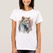 T-shirt Lionne d'aquarelle 3 (Devant)