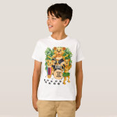 T-shirt Lions africains de safari jouant des instruments (Devant entier)