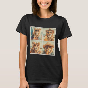 T-shirt Lions cools avec lunettes de soleil Animaux mignon
