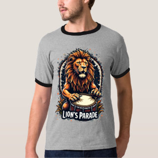 T-shirt Lion's Drum Parade drôle d'art : Majestic Lion Imp