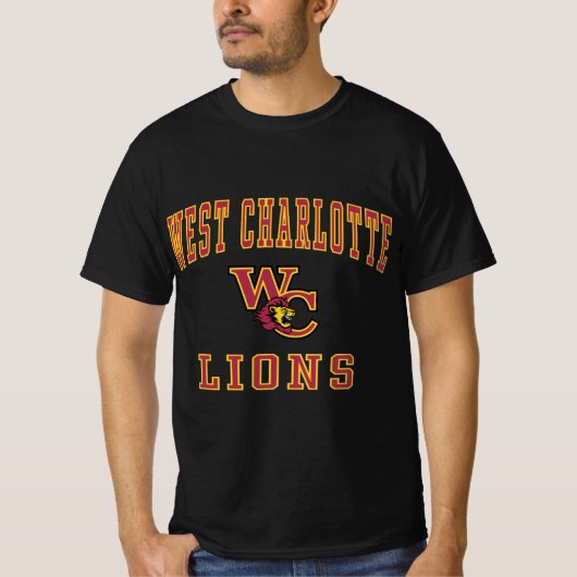 T-shirt Lions du lycée de West Charlotte (Devant)