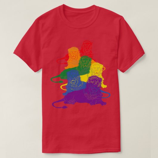 T-shirt Lions Gay pride LGBT 2 (Design devant)